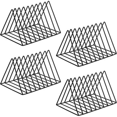 6 Pcs Desktop Organizer Wire Desk File Organizer Vertical Metal Stand up File Stand for Office Home