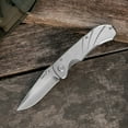 thumbnail image 4 of Dispatch 4.5” Folding Pocket Knife with Stainless Steel Handle and Clip, 3Cr Brushed Finish Blade, Silver, 4 of 7