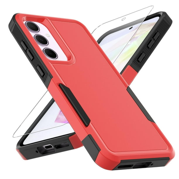 Funda para teléfono Yuanming Galaxy A35 5G de grado militar roja