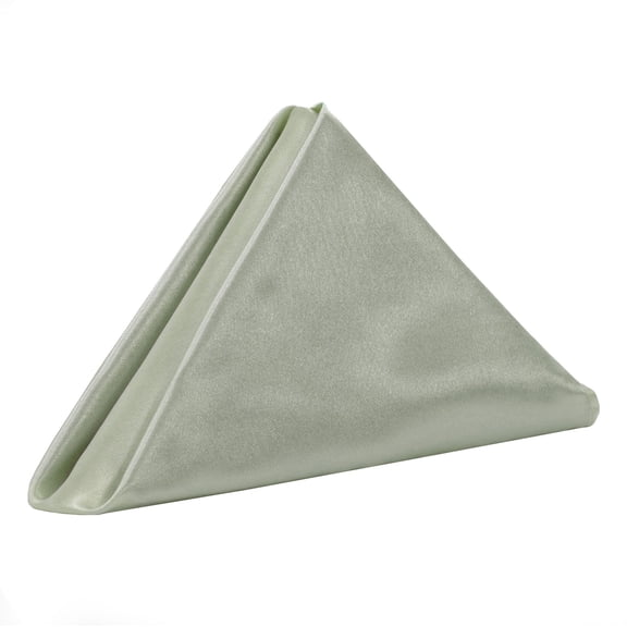 YCC Linens - 10 Pack, Sage 20 Inch Satin Cloth Napkins for Restaurants, Weddings, Dinner or Birthdays Parties