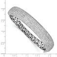 thumbnail image 3 of Sterling Silver Pavé Rhodium-plated 504 Stone CZ Hinged Bangle, 3 of 4