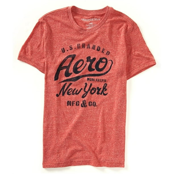 Aeropostale Heathered New York Graphic Camiseta para Hombre Rojo X Large Aeropostale Camiseta grafica Bodega Aurrera en linea