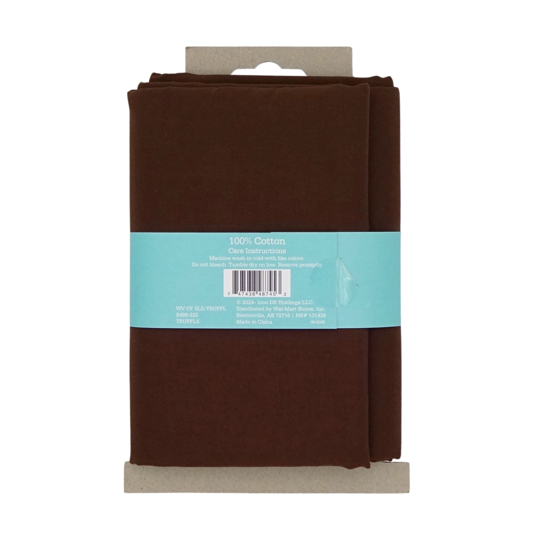 Waverly Inspirations 1 Yard Cut 100% Cotton Solid Fabric, Truffle, 44" Wide for Quilting & Sewing