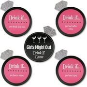 30-Pack Black & Pink Girls Night Out Game, 4.7 x 3.7 inches, For Bridal Shower & Bachelorette Party Supplies