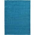 thumbnail image 1 of Unique Loom Solo Solid Shag Collection Area Modern Plush Rug Lush & Soft, 8' 0 x 11' 0 Rectangular, Turquoise, 1 of 2