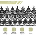 thumbnail image 4 of Uxcell 3.14 inch Wide 10 Yard Lace Ribbon Floral Pattern Black Embroidered Lace Trim for Sewing Making, Gift Wrapping, 4 of 5
