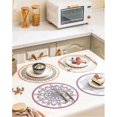 thumbnail image 3 of Impression D'un Ct Sets De Table Mandala Ronds Imprim Bohme En Pvc Lot De 6 Sets De Table Lavable Rsiste La Chaleur Antidrapant Tapis De Table P, 3 of 5
