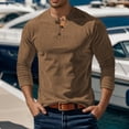thumbnail image 2 of RUTAYY Men's T-Shirts Corduroy Casual Slim Fit Long Sleeve Tee Shirts Solid Color Basic Tops Business Daily Wear Trendy Beach Tees, 2 of 5