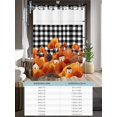 thumbnail image 6 of No Hook Cloth Fabric Shower Curtain with Snap in Liner, Orange Hill Fall Waterproof Shower Curtains Set with See Through Top Window, Thanksgiving Trees Cartoon House Retro Plaid Bath Curtains 72"x78", 6 of 6