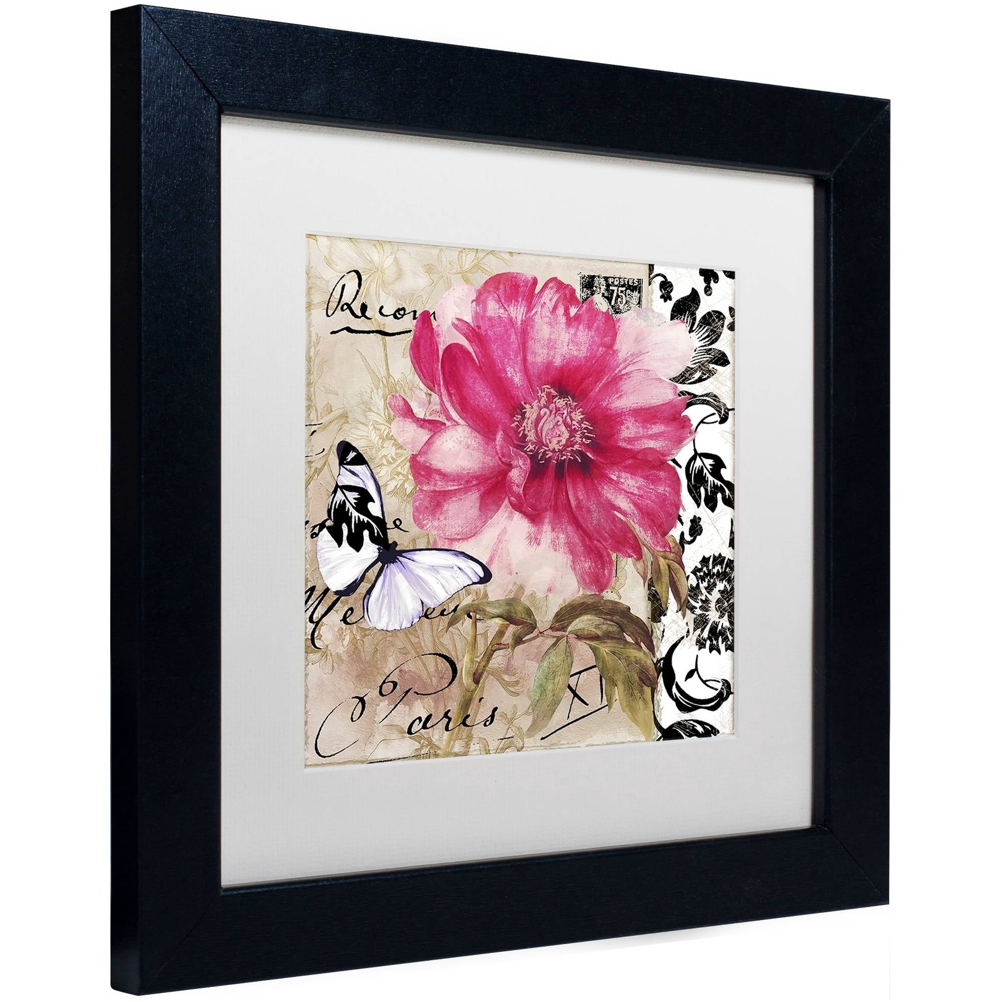 Trademark Fine Art "Le Pink" Canvas Art by Color Bakery White Matte, Black Frame
