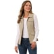 thumbnail image 1 of Chaqueta con cremallera y bolsillos sin mangas Anorak Utility Chaleco para mujer Caqui L Unique Bargains Chaqueta, 1 of 6