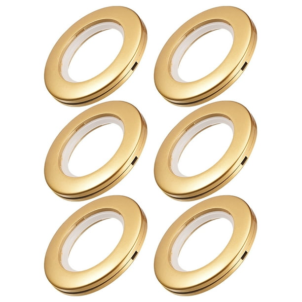 Curtain Grommets Plastic 1.5 Inch Inner Dia Brass Tone 6 Pcs Walmart