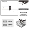 thumbnail image 5 of CARRO Joule 52-inch Indoor/Outdoor Smart Ceiling Fan, Dimmable LED Light Kit and Remote, Works with Alexa/Google Home/Siri, 5 of 5