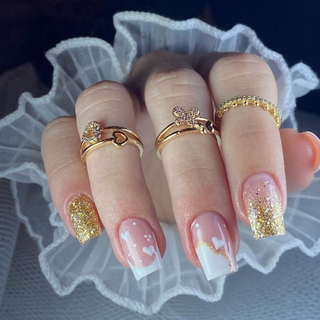 New manicure removable wearable nail wholesale contrasting color fake nail nail piece finished nail sticker press on nai