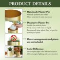 thumbnail image 7 of MyGift Set-of-2 Modern Cylindrical Brushed Brass Plated Pots, Cylindrical Metal Vase, 5 and 6 Inch, 7 of 7