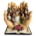 thumbnail image 1 of OOKWE Jesús Personaje Religioso Figura Resina Estatua La Última Cena En La Palma, 1 of 8