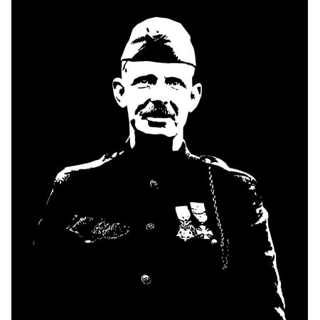 - Vector artwork of Sergeant Alvin York an American soldier in World War I Poster Print