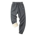 thumbnail image 3 of Jamicy Mens Pants Trendy Clearance Men's Fleece Pants Winter Warm Joggers Pants Active Sherpa Lined Sweatpants, 3 of 4