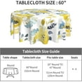 thumbnail image 5 of Round Tablecloth 60 inch, Floral Round Table Cloth, Stain Resistance, Water Repellent and Wrinkle-Free, Fall Flower Circle Tablecloth for Home Kitchen Dining Party Patio Indoor and Outdoor Use, 5 of 6