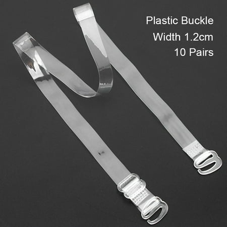 

Invisible Clear Bra Strap Non-Slip Adjustable Soft 10/25/50 Pair Transparent Shoulder Strap for Women