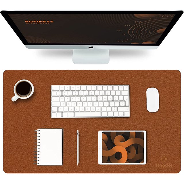 Tapete de Escritorio, Tapete de Escritorio, Tapete de Escritorio 35cm x 60cm, Tapete para Computadora Portátil, Tapete de Escritorio para Oficina y Hogar, Doble Cara (Marrón)