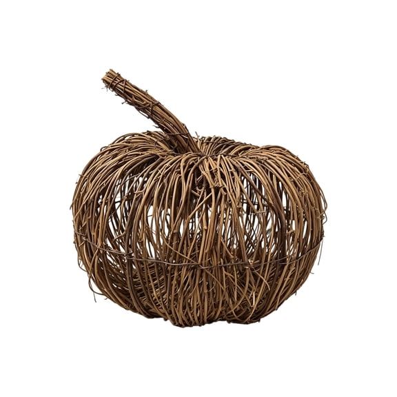 Rustic Grapevine Pumpkin Fall Table Centerpiece – Natural Twig Decorative Pumpkin for Autumn, Thanksgiving, and Halloween Decor, Indoor or Outdoor Seasonal Decoration