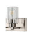 thumbnail image 6 of JONATHAN Y Irving 22" 3-Light Seeded Glass/Iron Modern Contemporary LED Vanity Light, Nickel, 6 of 7