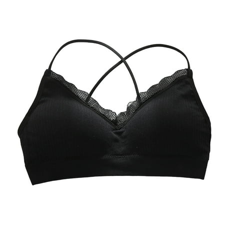 

Women Wireless Bra Women Beauty Back Tube Top Wrap Chest Sports Vest Cross Straps Gather Thin Underwear