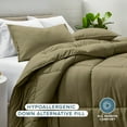 thumbnail image 3 of Bare Home Down Alternative Comforter Set - 3-Pieces - All Seasons - Oversized Queen, Olive, 3 of 8