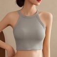 thumbnail image 5 of Built In Bra Tank , Halter Workout Top , Built In Bra Shirts for Women Women's Fashion Tops Neck Camisole With Built In Bra Soft Stretchy Comfortable Casual Tank For Music Festival Outdoor Indoor, 5 of 7