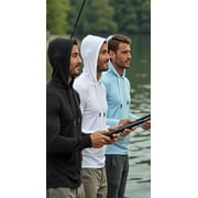 INGEAR Mens Lightweight SPF 50+ UV Protection Hoodie, Long Sleeve Rashguard with Pocket, Shark Camo Red , L