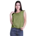thumbnail image 4 of Moomaya Cotton Jersey Tops For Women Sleeveless Printed Round Neck Casual Wear, 4 of 5