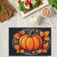 thumbnail image 3 of Fall-featured Placemat for Kitchen Restaurant Dining Table Set Of 6 17.7" X 13" Non-Slip Bright Colors Circle Sticker Mats Fade-Resistant Heat-Resistant Placemat, 3 of 5