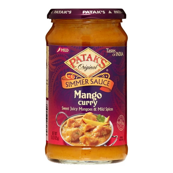 Patak's Simmer Sauce, Mango Curry, 15 Oz, 6 Pack