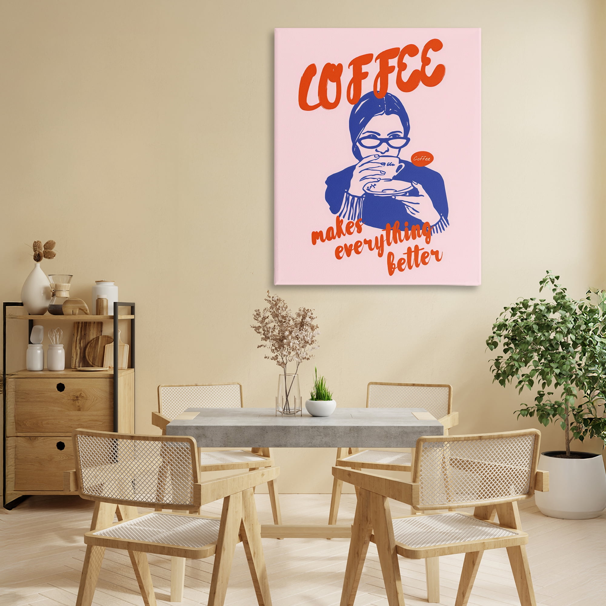 Stupell Industries Coffee Makes Everything Better Canvas Wall Art, design by The Prints Vibe
