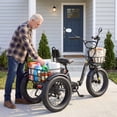 thumbnail image 6 of Gocio Peak 1000W Electric Tricycle, 20" x 4.0 Fat Tire Foldable Electric Tricycle, 48V 18AH Large-Capacity Battery E Trikes,7 Speed 3-Wheel Electric Bike for Adults UL2849 Certified, 6 of 13