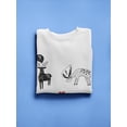 thumbnail image 3 of Storybook Style Deers Sweatshirt Women -Image by Shutterstock, Female x-Large, 3 of 4