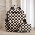 thumbnail image 3 of Conjunto Mochila Mini Monedero 2PCS A Cuadros para Niñas () Blanco, 3 of 9