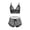 Black, variant on Levmjia Women Lace Striped Lingerie Two Piece Set Spaghetti Strap V Neck Bra Ruffle Shorts Outfit Multi Color Options Soft Breathable Sleepwear Spring Summer Bedroom Pajama Suit