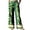 Green1, variant on St. Patrick's Day Pants for Women Wide Leg Comfy Palazzo Trousers Green Clover Printed High Waisted Casual Pants
