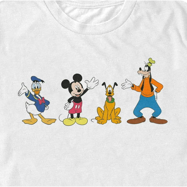 Men's Mickey & Friends Waving Friends Front and Back Graphic Tee