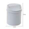 KQJQS Mini Covered Plastic Bin Small Desk Trash Can with Lid for