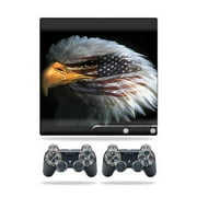 MightySkins Skin Compatible With Sony Playstation 3 PS3 Slim skins + 2 Controller skins Sticker Eagle Eye