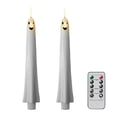 thumbnail image 3 of 2026 2PCS Halloween Ghost Themed Flameless Taper Candle with Remote Timer Battery-Operated White LED Candles with Spooky Ghost Faces, 3 of 7
