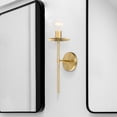 thumbnail image 2 of Fleur 6 in. 1-Light Brushed Gold Modern Wall Sconce, 2 of 9