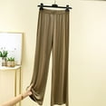 thumbnail image 2 of Endives Women's Casual Pants Thin Flared Summer Straight Leg Dance Pants Slimming Elastic Waist Plus Size Wide Leg Pants, 2 of 4