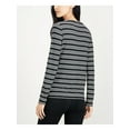 thumbnail image 2 of BAR III $49 Womens Black White Striped Asymmetrical Long Sleeve Top XXL B+B, 2 of 2
