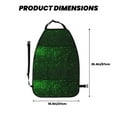 thumbnail image 2 of Fuzoiu Green Sparkling Print 2 Pack Kick Mat Back Seat Protector With 3 Storage Pockets, Universal Car Seat Back Organizer For Kids Pets, Waterproof Backseat Protector For Most Car, 2 of 8