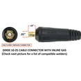 thumbnail image 2 of 9 Series - 125 Amp - Air Cooled - TIG Torch - 25 feet 1-Piece Cable - INLINE Gas Dinse 10-25 Connector - (Welders with Gas Solenoid), 2 of 6