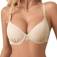 thumbnail image 2 of SwiftWear Women's Underwire Bra Lace Trim Push Up T-Shirt Bra for Everyday Lift, Comfort & Support, 2 of 7